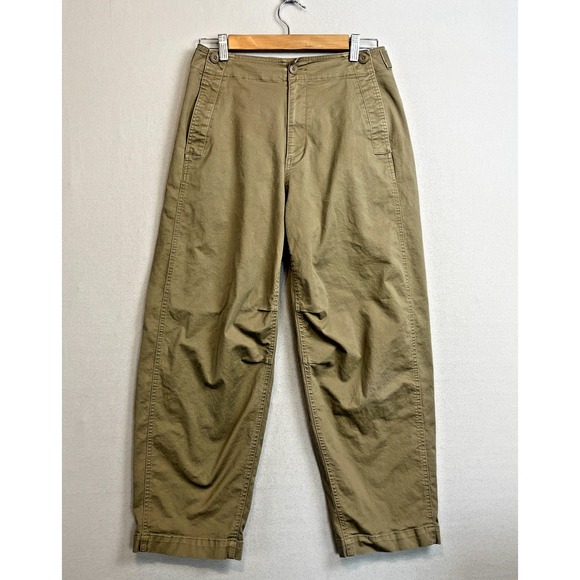 Uniqlo :C Pants Womens‎ Size 4 Clare Waight Keller Barrel Wide Balloon Tan Beige - Picture 1 of 10